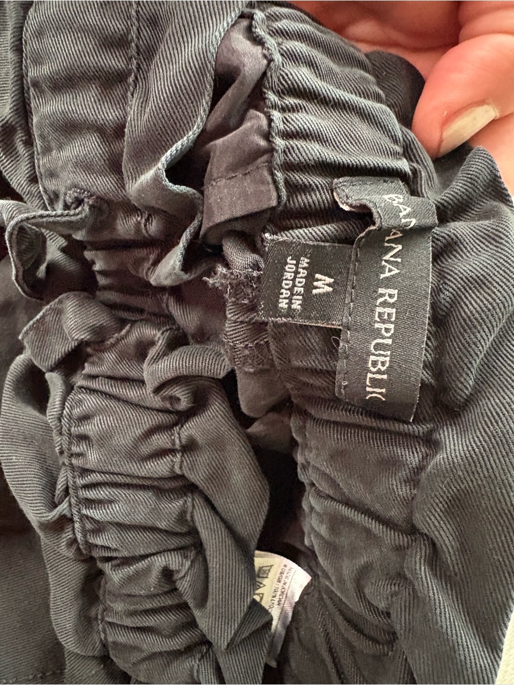 Banana Republic Black Ruffled Waist Shorts